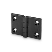 425856 Elesa PA Butt Hinge with a Fixed Pin, Screw Fixing, 50mm x 76mm x 11.5mm