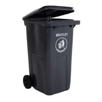 424-9316 RS PRO 240L Grey Flip Plastic Wheelie Bin Waste Bin