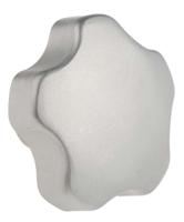 478-620 RS PRO Silver Multiple Lobes Clamping Knob, M12, Threaded Hole