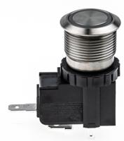 175-8024 RS PRO Illuminated Push Button Switch, Latching, Panel Mount, 19.1mm Cutout, SPST, White LED, 250 / 125V ac, IP67