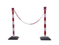 174-5924 RS PRO Red & White ABS Barrier Post, 2m, Red, White Tape