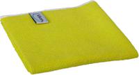 691136 Vikan Basic microfibre cloth Yellow Microfibre Cloths for General Cleaning, Wet/Dry Use, Box of 5, 320 x 320mm, Repeat