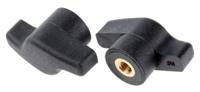 478-838 RS PRO Black Wing Clamping Knob, M5, Threaded Hole