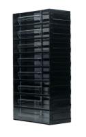280-6429 RS PRO 8 Drawer Storage Unit, Polystyrene, 338mm x 225mm x 133mm, Black, Transparent