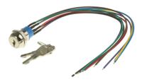 jd9j126w APEM Key Switch, DPST, 4 A @ 28 V dc 3-Way Flat-Key