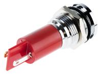 211-752 RS PRO Red Panel Mount Indicator, 24V ac/dc, 16mm Mounting Hole Size, Solder Tab Termination