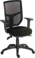 197-0401 RS PRO Black Fabric Typist Chair, 150kg Weight Capacity