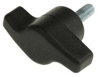 478-466 RS PRO Black Wing Clamping Knob, M5, Threaded Stud