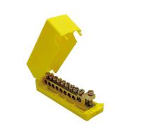 p04351 SIB Copper Earth Bar L. 115mm x W. 35mm x H. 46mm 8 Ways