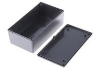 1591xxdsbk Hammond 1591 Series Black ABS Enclosure, IP54, Black Lid, 152 x 81 x 46mm