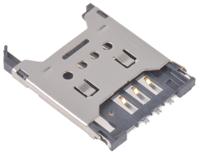 693012040811 Wurth Elektronik, 693012 6 Way Right Angle Mini Memory Card Connector With Solder Termination
