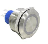 175-9952 RS PRO Push Button Switch, Momentary, Panel Mount, 25.2mm Cutout, SPDT, 250V ac, IP67