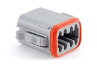 at06-08sa-rd01 Amphenol Industrial, AT Automotive Connector Plug Grey Cable Mount 8 Way, Crimp Termination AT06-08SA-RD01
