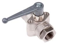 6402-13-21 Legris Brass 2 Way, Ball Valve, Threaded, BSPP 1/2in