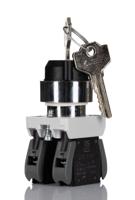 238-3958 RS PRO Key Selector Switch - (2NO) 22.5mm Cutout Diameter 3 Positions