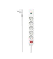 00223186 Hama 5 Gang Power Distribution Unit, 2m Cable, 16A, 250 V, Surge Protected