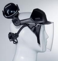 9790212 uvex Clear Flip Up PC Face Shield with Face, Head Guard , Resistant To High Speed Particles