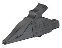 669561-21 Staubli Crocodile Clip 4 mm Connection, 19A, Black