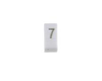 531-07858-hobs85-pvc-wh HellermannTyton HODS85 Slide On Cable Markers, Black on White, Pre-printed "7", 1.8 → 6.3mm Cable, 531-07858