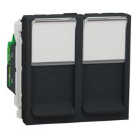 nu342654 Schneider Electric Anthracite, 2 Gang, New Unica
