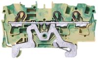 2004-1307 WAGO  TOPJOB S, 2004 Series Green/Yellow, 4mm², Single-Level, Push-In Cage Clamp Termination, ATEX, IECEx