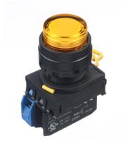 yw1l-m2e10q4a Idec YW Series Illuminated Push Button Complete Unit, Panel Mount, 22mm Cutout, SPST, IP65