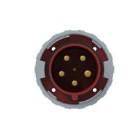 2cma168115r1000 Amphenol Industrial, 2CMA1 IP67, IP69 Red Panel Mount 3P+N+E Industrial Power Plug, Rated At 63A, 415 V
