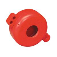 cylinder-tank-lockout Brady Red 2-Lock Polystyrene Cylinder Valve Lockouts, 6.50mm Shackle, 31.496mm Attachment