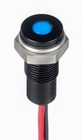 171-3818 RS PRO Blue Panel Mount Indicator, 1.8 → 3.3V dc, 6mm Mounting Hole Size, Lead Wires Termination, IP67