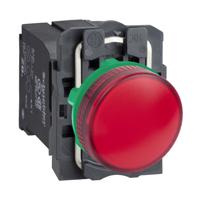 xb5av44 Schneider Electric, XB5, Flush Mount Red Incandescent Pilot Light, 22mm Cutout, IP66, IP67, IP69(IP69K), Round, 220