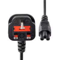 pxtnb3suk2m StarTech.com Right Angle Type G UK Plug to Straight IEC C5 Socket Power Cord, 2m