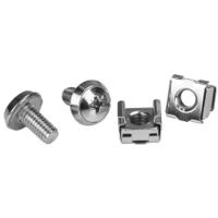 cabscrwm620 StarTech.com Rack Screws and Cage Nuts for Use with Server Racks and Cabinets, M6 Thread, 20 Piece(s), 12 x 5 x 22mm