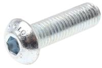 822-9228 RS PRO Bright Zinc Plated Steel Hex Socket Button Screw, ISO 7380, M10 x 35mm