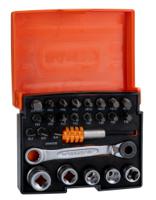 2058s26 Bahco Driver Bit Set 26 Pieces, Hexagon, Phillips, Pozidriv, Slotted, Torx