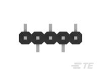 2842102-6 TE Connectivity AMPMODU Series Straight Surface Pin Header, 6 Contact(s), 2 mm Pitch, 1 Row, Unshrouded