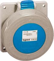 5-554-84 Legrand, P17 Tempra Pro IP66, IP67 Blue Panel Mount 2P + E Industrial Power Socket, Rated At 32A, 230 V