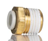 kq2h06-02as SMC Pneumatic Straight Threaded-to-Tube Adapter, R 1/4 Male, Push In 6 mm