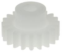 521-7506 RS PRO POM 20 Teeth Spur Gear, 1 Module, 5mm Bore Diam, 20mm Pitch Diam, 11.7mm Hub Diam