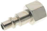 231-2508 RS PRO Nickel Plated Brass Female Pneumatic Straight Threaded-to-Tube Adapter, 3/8 in Female 11.5mm Threaded, Tube