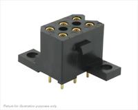 sms6ge33 Souriau Sunbank by Eaton SMS Series Straight PCB Mount PCB Socket, 6-Contact, 2-Row, 5.08mm Pitch, Solder Termination