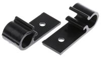 211-70000-4d10-pom-bk HellermannTyton Black Polyacetal D-shaped clip, 10mm Max. Bundle