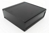 188-1280 RS PRO Black Extruded Aluminium Heat Sink Case, IP40, Black Lid, 300 x 100 x 175mm