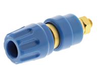 930103702 Hirschmann Test & Measurement 35A, Blue Binding Post With Brass Contacts and Gold Plated - 8mm Hole Diameter