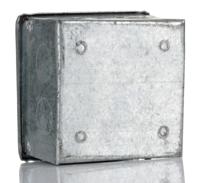 763-9251 RS PRO Steel Galvanised Square Adaptable Box, 75mm x 75mm x 50mm