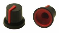 302-692 RS PRO 16.2mm Black Potentiometer Knob for 6mm Shaft D Shaped