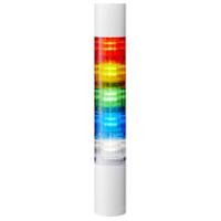 lr5-502webw-rygbc Patlite LR5 Series Amber, Blue, Green, Red, White Buzzer Signal Tower, 5 Lights, 24 V dc, Direct Mount