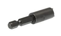 08230001 STAHLWILLE 1/4 in Drive Bit Socket, Hex Bit, 6.3mm, 50 mm Overall Length