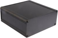 188-1255 RS PRO Black Extruded Aluminium Heat Sink Case, IP40, Black Lid, 200 x 200 x 41mm
