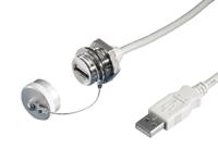 2482220 Rittal Horizontal, Wall Mount, Female to Male- Single Port Type Type A 2.0 IP66, IP67 USB Connector