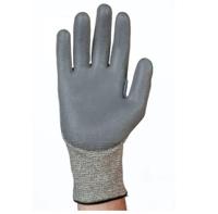 tef5ftr-08 Tornado Electroflex 5 FTR Grey 13 Gauge Mixed Cut Fibre Work Gloves, Size 8, Polyurethane Coating